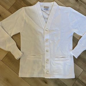 VINTAGE 1960’S BRISTOL CARDIGAN OFF WHITE - USA MADE